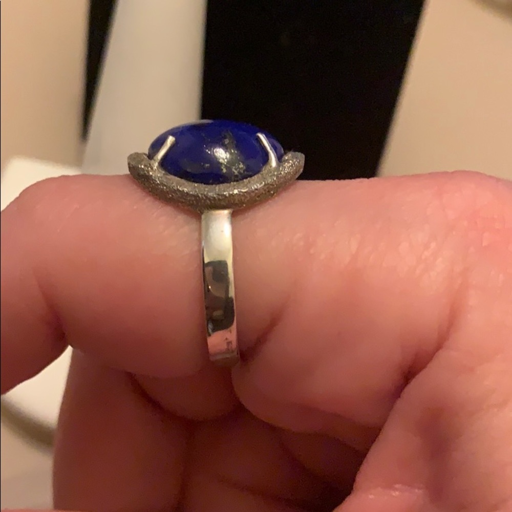 Vintage Lapis ring in sterling silver- - Picture 8 of 8